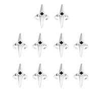 Operitacx 10 Pièces Bague D'ongle Ouverte Réglable en Alliage de Zinc Argenté D'épée et Croix, Style Vintage Sombre Unique, Bijou pour Décoration D'ongles et Nail Art Femmes