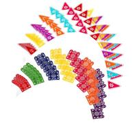Operitacx 10 Pièces Banderole Mexicaine en Feutre Coloré pour Décoration de Fête Carnaval Fanions Ajourés, pour Fêtes Mexicaines et Anniversaires