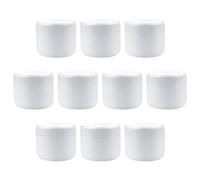 Operitacx 10 Pièces Boîtes de Crème Cosmétiques Rechargeables en Plastique Pp Blanc 10ml Légères et Pratiques pour Produits de Soin Peau en Voyage D'affaires ou Camping