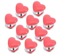 Operitacx 10 pièces Boutons Poussoirs Forme Cœur pour Réservoir de Accessoires de Chasse Eau et Décoratifs Installation sans Outil Couleur Rose pour Salle de Bain