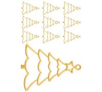 Operitacx 10 Pièces Breloque Sapin de Noël Alliage de Zinc pour Bijoux DIY | Cadre Métallique Épais, Forme D’arbre Festive, Finition Simple et Stylée, pour Créations de Noël