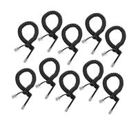 Operitacx 10 pièces Câble Téléphonique Spirale Remplaçable Cordon pour Combiné de Téléphone Noir Compatible avec Téléphones Fixes Installation Facile et Ajustable