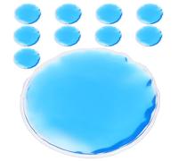Operitacx 10 Pièces Compresse Froid pour Yeux Rond en Pvc Gel Réutilisable, Compresse Oculaire pour Réduire et Soulager la Fatigue, la Maison Déplacement