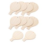Operitacx 10 Pièces Découpes en Bois de Montgolfière Beige avec Trou, | Bois Brut Prépercé, Surface Lisse à Peindre, Décor à Suspendre pour Plafond, Tente, Fêtes