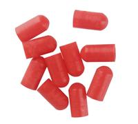 Operitacx 10 Pièces Embout Silencieux Rouge de Baguette en Silicone pour | Protection de Tête, Ajustement sur Baguette, Lot de Deux Pièces