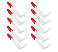 Operitacx 10 Pièces Embouts Silicone pour Cartouche Calfeutrage avec Bouchons Rouges Embouts Filetés Anti-obstruction pour Mastic et Joint Étanchéité