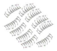 Operitacx 10 Pièces Faux Cils en Gros Noirs avec Petites Pierres Décoratives, Confortables et Flexibles, Faciles pour Débutants, pour Usage Quotidien et Fêtes