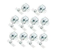 Operitacx 10 Pièces Loquet de Porte à Ressort pour Armoire Verrouillage par Pousser Tirer Compatible Portes de Meubles et Machines Réglable Acier Inoxydable Argenté
