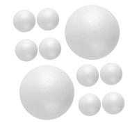 Operitacx 10 Pièces Lot de Boules de Mousse Blanches Lisses pour Loisirs Créatifs Arts DIY Projets Scolaires et Décorations de Noël
