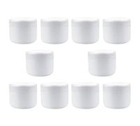 Operitacx 10 Pièces Lot de Crème Rechargeables 30ml en Pp Blanc, Flacons de Lotion Portables pour Voyage et Produits Capillaires Pratiques et Légers