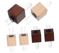 Operitacx 10 Pièces Magnetic Wooden Test Tube Vase Set Mini Fridge Planter For Kitchen Refrigerator Flower Display Home Décor