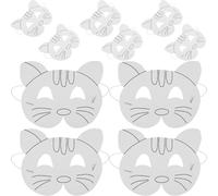 Operitacx 10 Pièces Masque Vierge Hibou en Papier Blanc pour Garçon et Filles, DIY à