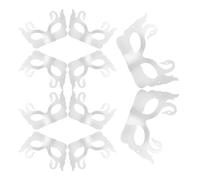 Operitacx 10 Pièces Masques en Pâte de Papier Blanc Vierge à Peindre Soi-même pour Fêtes à Thème, Légers et Confortables, Forme Cygne Créative pour Loisirs Manuels