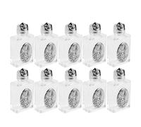 Operitacx 10 Pièces Mini Bouteille Eau Bénite Alliage Récipient Catholique Embossé pour Baptêmes Pèlerinages et Décoration Religieuse