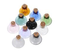 Operitacx 10 Pièces Mini Glass Bottles With Cork Stoppers Colors Tiny Spell Jars For DIY Wedding Birthday Party Decoration