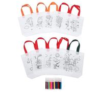 Operitacx 10 Pièces Paquet de Coloriage Garçon et Filles en Non-tissé | PP et Non-tissé, avec Crayons et Marqueurs Aquarelle, Favorise Coordination et Reconnaissance des Couleurs Couleur Aléatoire