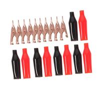 Operitacx 10 pièces Pince Crocodile Cuivre Robuste pour Test Électrique Laboratoire et Bricolage Mors Serrés Rouille Conductivité Accessoires Polyvalents pour Multimètre Couleur Aléatoire