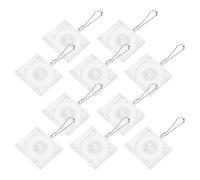 Operitacx 10 Pièces Porte-clés Miniature en Acrylique Transparent avec Puces Nfc, Boîtier Mini CD Pratique pour Album Diy, Style Quotidien et Support Ventilateur