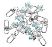 Operitacx 10 Pièces Porte-clés Pendentif Ange Élégant en Métal et Plastique, Portable et Polyvalent, pour Présents Invités Mariage, Baptêmes et Fêtes Spéciales