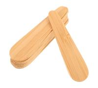 Operitacx 10 Pièces Spatule Cosmétique Mini en Bambou Ovale pour Soins du Visage, Finition Antidérapante Éclats, pour Mélanger Masques de Beauté Lors des Séances de Soin