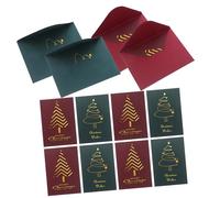 Operitacx 10 Pièces Vintage Christmas Greeting Cards With Foil Detailing Blank Xmas Paper Cards With Envelopes For Festive Party Invitations And Holiday Wishes