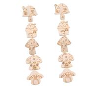 Operitacx 10 Pièces Wooden Mushroom Craft Slices For Painting And Carving Durable Sturdy Wood For Diy Home Decorations Birthday And Holiday Art Projects