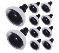 Operitacx 100 Ensembles Resin Safety Eyes Offset Moon Shaped Lifelike Resin Craft Eyes for Stuffed Animal Dolls DIY Crochet Plush Toys