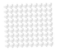 Operitacx 100 pièces Clips de Fixation Bande LED Transparentes PC avec Vis Supports de Serrage pour Montage de Ruban LED Pince Montage Accrocher Lumière pour Décorations Mariage
