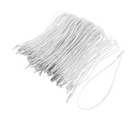 Operitacx 100 Pièces Cordon Élastique à Barbes avec Embouts Métalliques Cordon Boucle Extensible pour Masques Projets DIY Chapeaux de Fête Menus et Badges Corde Élastique de Liaison pour
