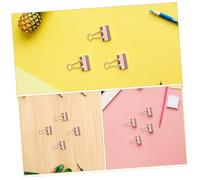 Operitacx 100 pièces Pinces à Papier Métalliques Or Rose Pinces Compactes Longue Queue pour Bureau École et Organisation de Documents Clamps et pour Classeurs et Fournitures