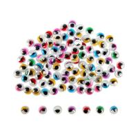 Operitacx 100pcs Yeux Mobiles Colorés Cils 15mm en Plastique pour Décorer Photos et Animer Poupées Lors de Fêtes et Événements Couleur Aléatoire
