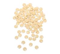 Operitacx 100pièces Ébauches Acier Inoxydable à Estamper Pendentifs Ronds Plats et Polis pour Fabrication de Porte-clés Bracelets Boucles Oreilles et Colliers