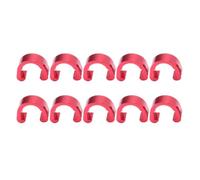 Operitacx 10pcs Clips de Câble de Vélo en Alliage D'aluminium Rouge Forme C pour Fixation Ligne Frein et Gestion Câble Compatible Vtt et Vélo de Route