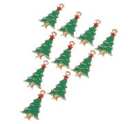 Operitacx 10pièces Breloques Sapin de Noël Accessoires DIY pour Création de Bijoux Pendentifs Effet Goutte Huile