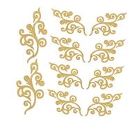 Operitacx 10pièces Patches Brodés Dorés à Coudre Ou Repasser Autocollants Décoratifs Pour Robes De Mariée Costumes De Spectacle Et Loisirs Créatifs