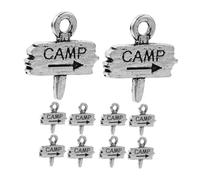 Operitacx 10pièces Pendentifs Alliage Vintage Pour Charms De Camping Rétro Pour Colliers Bracelets Et Porte-clés Kit Créatif Pour Filles Mémorables Et Uniques