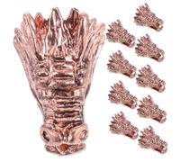 Operitacx 10pièces Perles Alliage De Tête De Dragon Vintage Pour Bracelets Et Colliers Perles Rose or Charms Animaliers Accessoires De Création De Bijoux Bonnes Énergies Et Créativité