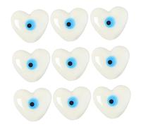 Operitacx 10pièces Perles Céramique Œil Malin Perles Décoratives Pour Bijoux Fournitures Artisanales Pour Bracelets Et Colliers