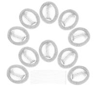 Operitacx 10pièces Piège à Peluches Acier Inoxydable Pour Machine à Laver Filtre à Charpie Pour Tuyau De Laveuse Attrape-charpie Pour Machine à Laver