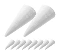 Operitacx 12 Cônes En Polystyrène Pour L'Artisanat Cônes En Mousse Pour Sapin De Noël De 5 7 Pouces Mousse Blanche En Forme De Cône Pour Projets Artistiques De Bricolage Sapin De Noël