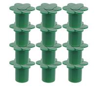 Operitacx 12 Pièces Capuchons de Protection Embouts Sécurisés Polyvalents en PP Vert pour Poteaux en Bambou de Jardin pour Tuteurs Extérieurs et Balises de Chemin