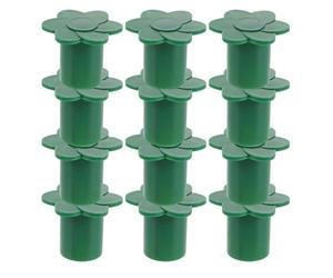 Operitacx 12 Pièces Capuchons de Protection Embouts Sécurisés Polyvalents en PP Vert pour Poteaux en Bambou de Jardin pour Tuteurs Extérieurs et Balises de Chemin