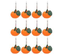 Operitacx 12 Pièces Crochets Décoratifs Résine Citrouille Orange pour Salle de Bain Halloween, Design Unique, Maintien Sécurisé et Organisation des Vêtements