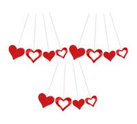 Operitacx 12 Pièces Cœur à Suspendre Rouge en Papier pour Saint Valentin | Décoration Réutilisable, Style Raffiné, pour Fêtes et Cérémonies, Pendentif Léger, Forme Cœur