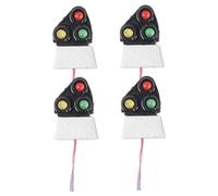 Operitacx 12 Pièces feu de signalisation pour Train Miniature Accessoires Lumineux Mini feu Stop décor modèles de Feux de signalisation simulés Parure légère Briller Ornements
