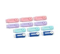 Operitacx 12 pièces Lot de Gommes Rétractables Coulissantes avec Gaine Plastique Gommes Push Pull Colorées pour Dessin Élèves et Fête Compactes et Légères