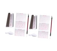 Operitacx 12 Pièces Papier Ligné De Calligraphie Tissu D'écriture à L'eau Papier Sumi Xuan De Riz Tissu Chinois Grille Horizontale Les Quatre Trésors De L'étude Bambou