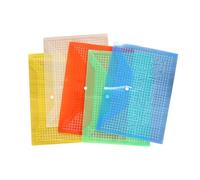Operitacx 12 pièces Porte-documents Transparent PP Résistant à Eau et Aux Déchirures avec Bouton-pression Organisateur Léger pour Bureau et École Rangement Pratique de Couleur Aléatoire