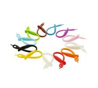 Operitacx 12 pièces Silicone Drink Marker Strip Tags Wine Glass Identifier Random For Party Bar Wedding Home Use Couleur Aléatoire Couleur Aléatoire
