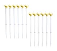 Operitacx 12 Pièces Stylos à Bille de Cœur Élégants et Rétractables, Métal Blanc Léger, Présent Rentrée pour Mariage ou Livre D'or
